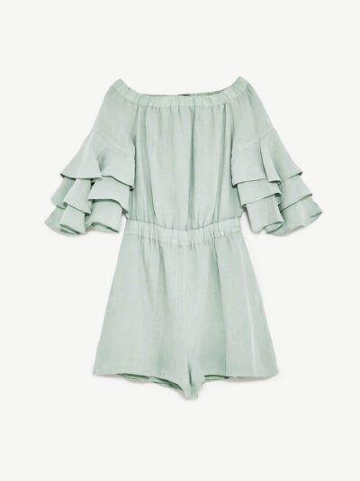Off-the-shoulder playsuit